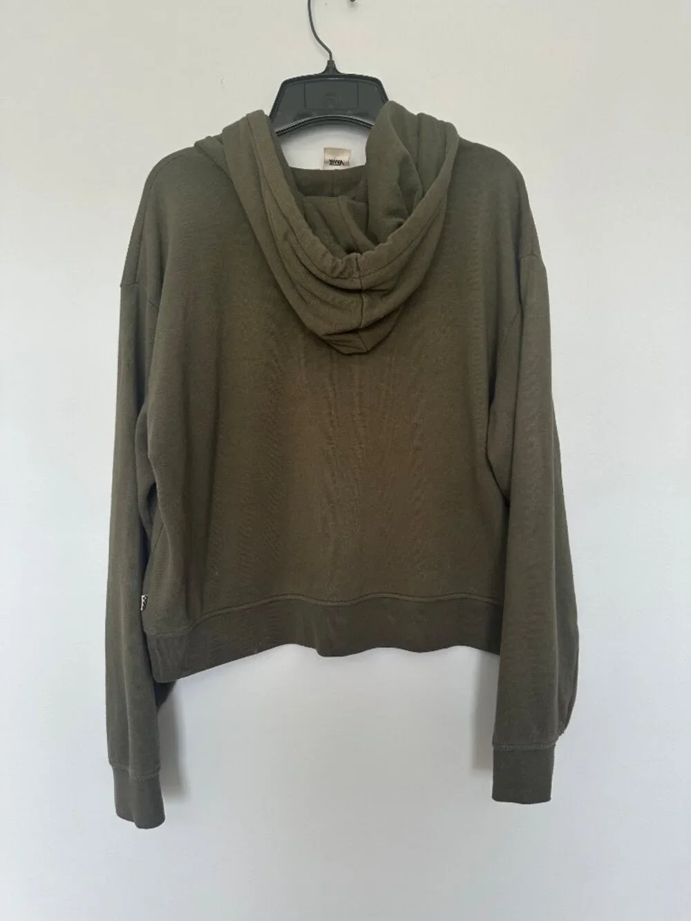 Vans Off the Wall Cropped Green Hoodie Womens Size Medium